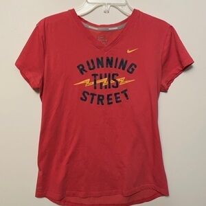 NIKE Dri-Fit Top, Size Medium, Running This Street Graphic